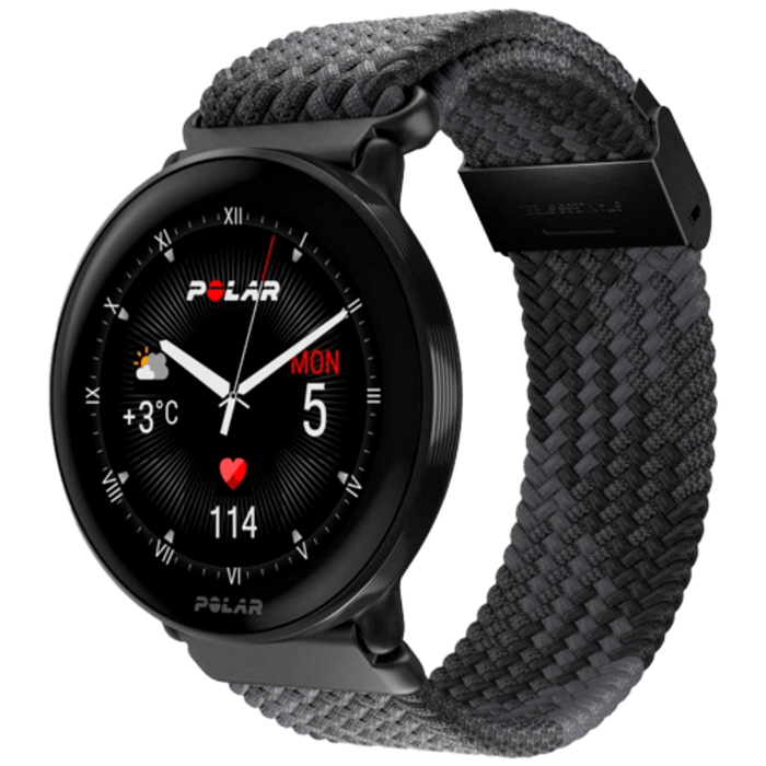 Polar Polar Ignite 3 Fitnesshorloge - Zwart met Gevlochten Band (S-L)