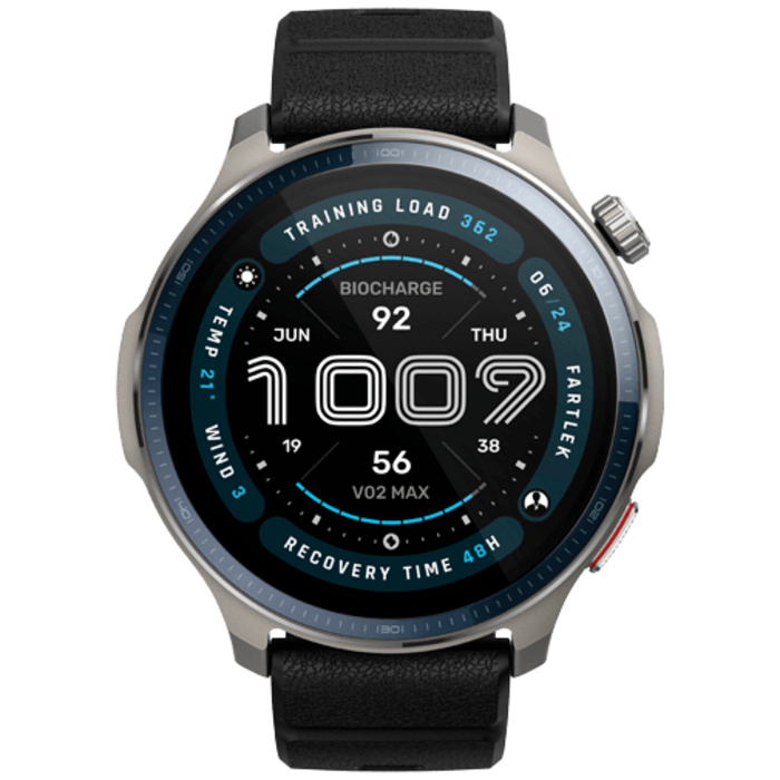 Amazfit Amazfit Balance 2 Smartwatch - Zilver met Zwarte Siliconenband