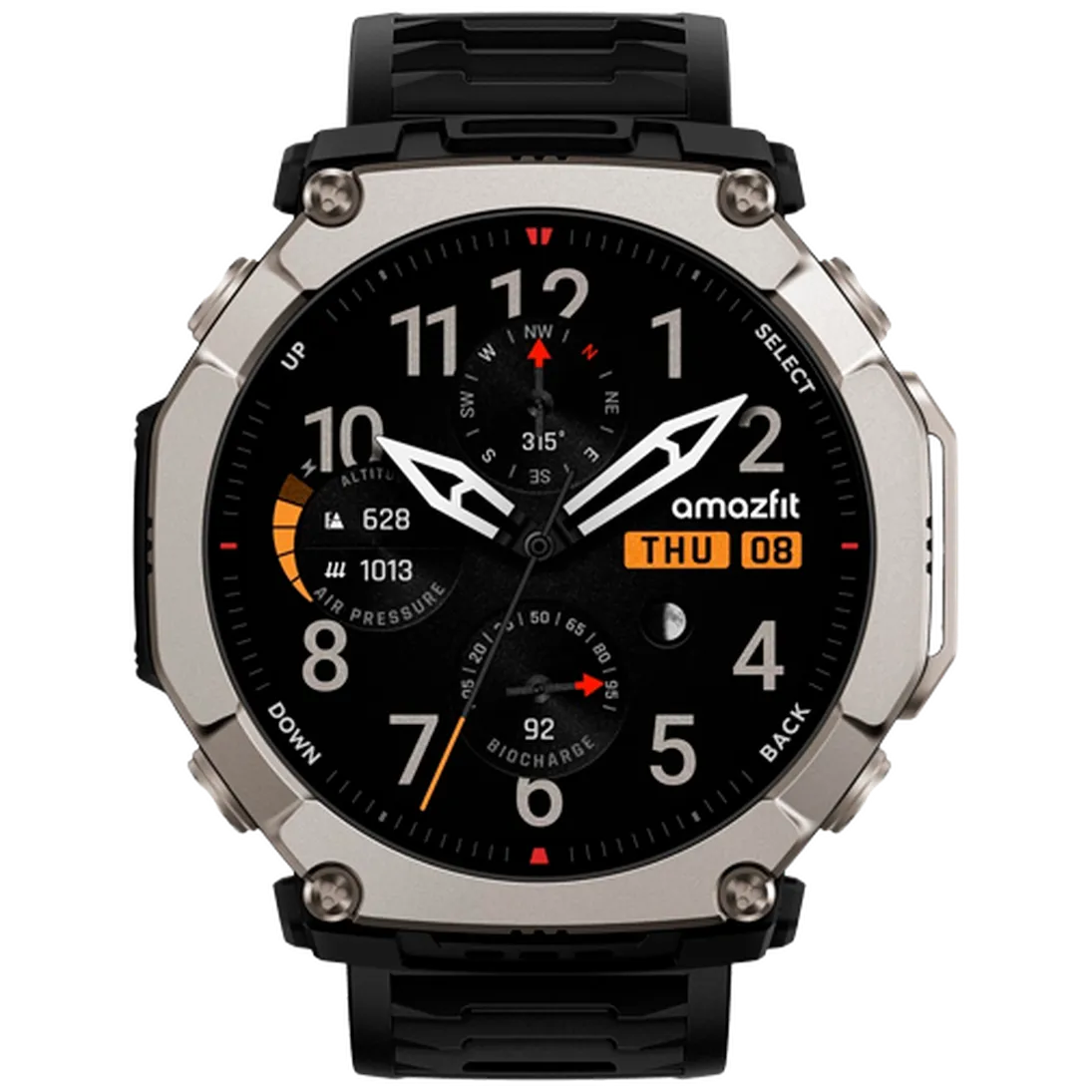Amazfit Amazfit T-Rex Ultra 2 Smartwatch - Titanium Zwart