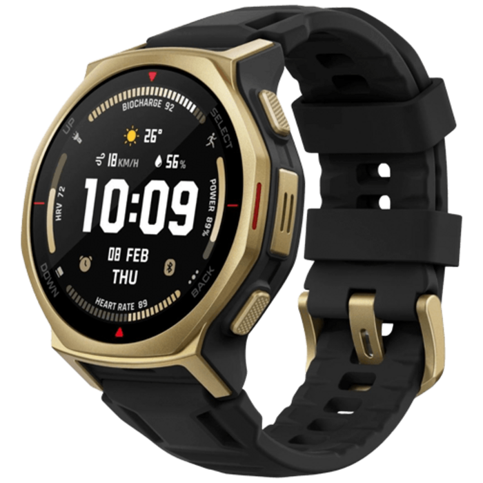 Amazfit Amazfit T-Rex 3 Pro 44mm Smartwatch - Goud met Zwarte Band