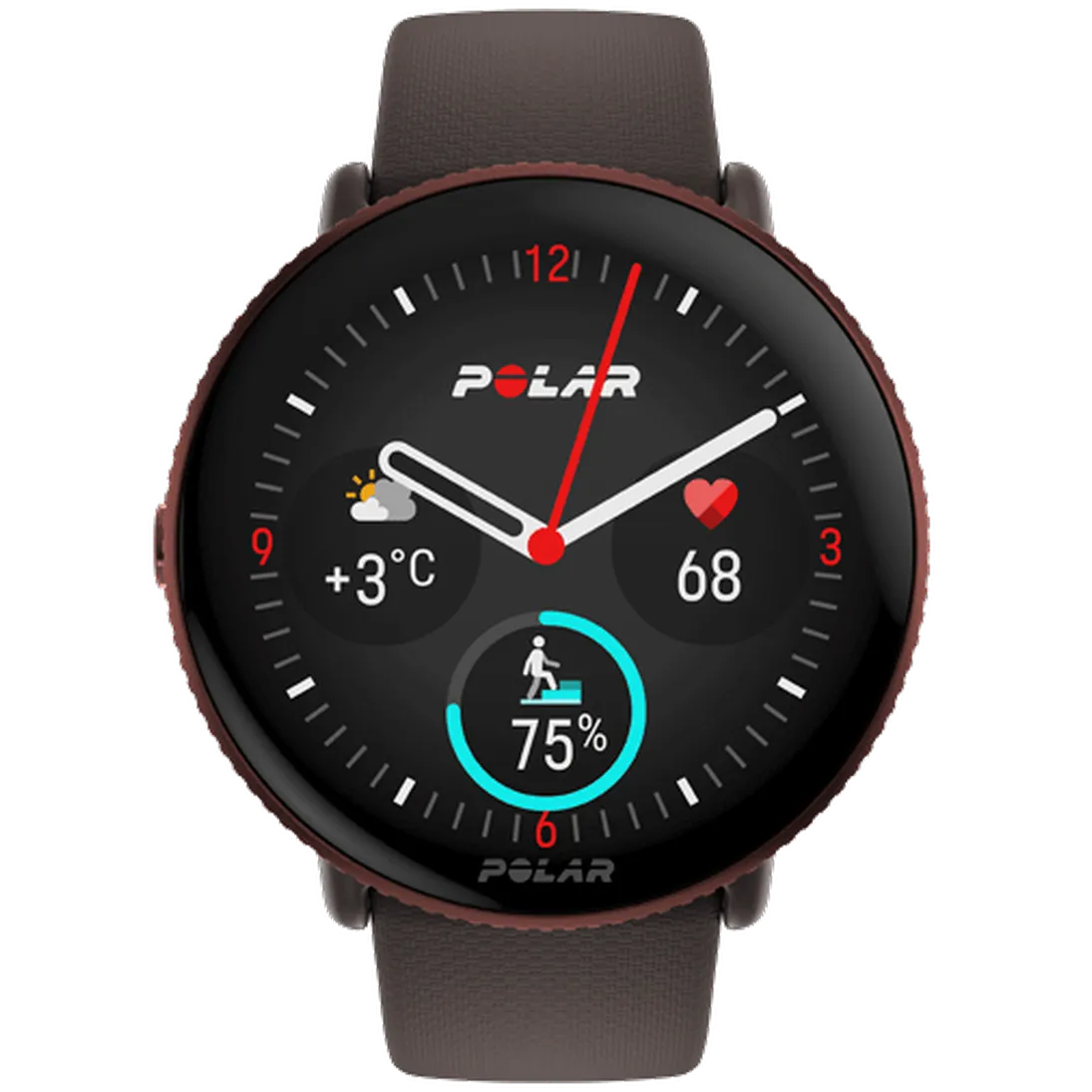 Polar Polar Ignite 3 Smartwatch - Bruin Koper (S-L)