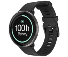 Polar Polar Ignite 3 Titanium Sporthorloge - Zwarte Siliconenband (S-L)