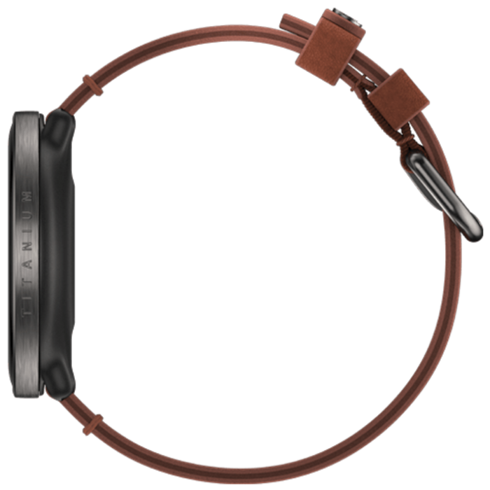Polar Polar Ignite 3 Titanium Smartwatch - Bruin Leer M-L