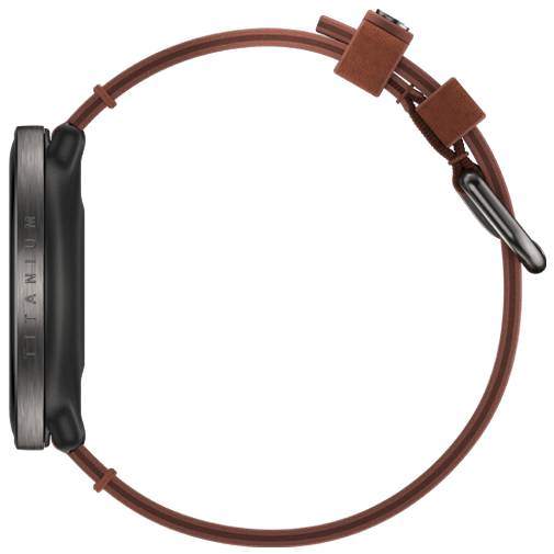 Polar Polar Ignite 3 Titanium Smartwatch - Bruin Leer M-L