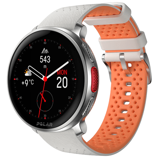 Polar Polar Vantage V3 Sporthorloge - Zilver met Witte Siliconenband