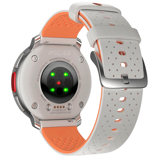 Polar Polar Vantage V3 Sporthorloge - Zilver met Witte Siliconenband