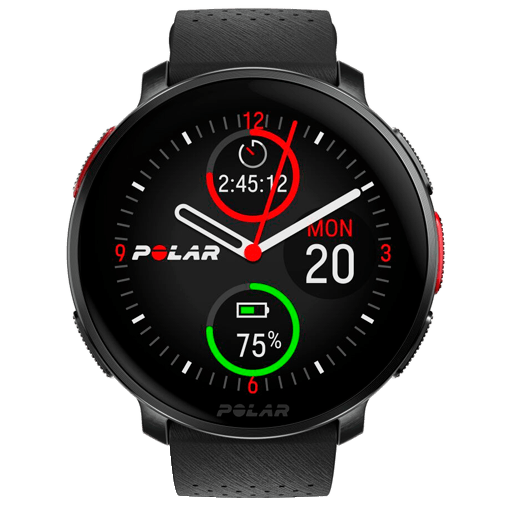Polar Polar Vantage V3 Sporthorloge - Zwart met Siliconenband