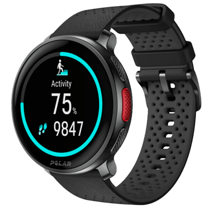 Polar Polar Vantage V3 Sporthorloge - Zwart met Siliconenband
