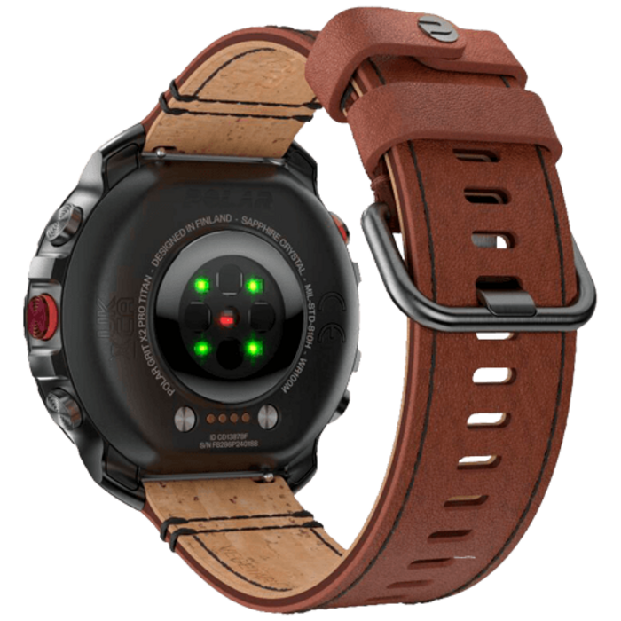 Polar Polar Grit X2 Pro Titan Outdoor Smartwatch Zwart M/L (Leer & Siliconen Band)