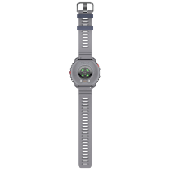 Polar Polar Grit X2 Pro Smartwatch Zilver S-L - Grijze Band