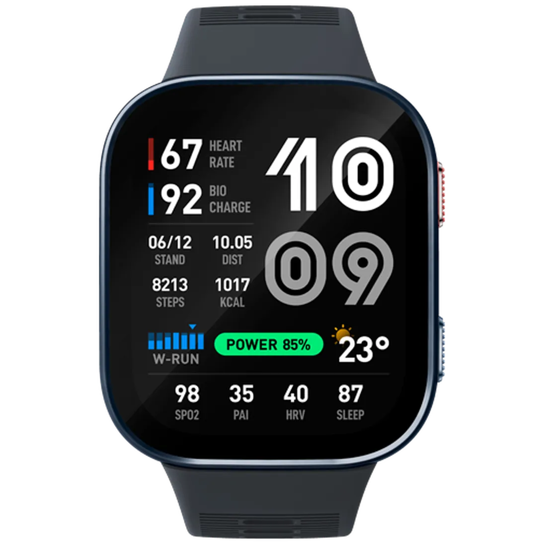 Amazfit Amazfit Bip Max Smartwatch - 2.07 inch AMOLED - GPS - Donkerblauw