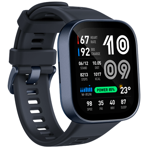 Amazfit Amazfit Bip Max Smartwatch - 2.07 inch AMOLED - GPS - Donkerblauw