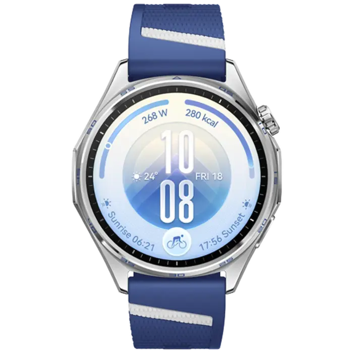 Huawei Huawei Watch GT 7 Smartwatch 46mm Zilver met Blauwe Band