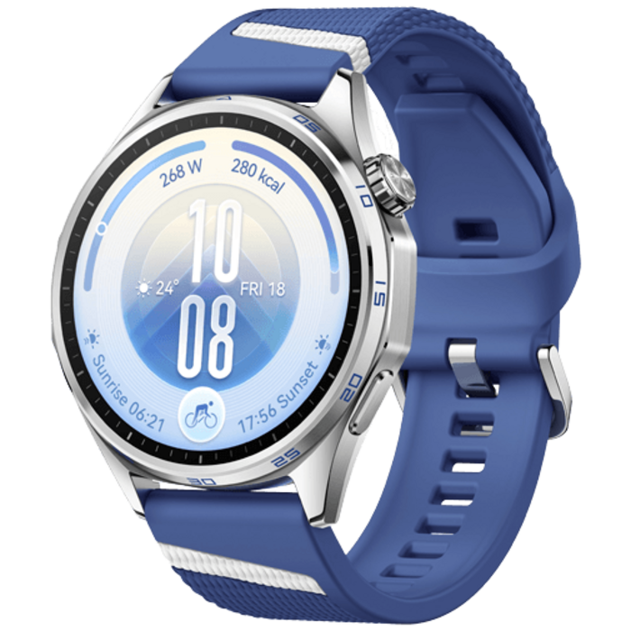 Huawei Huawei Watch GT 7 Smartwatch 46mm Zilver met Blauwe Band