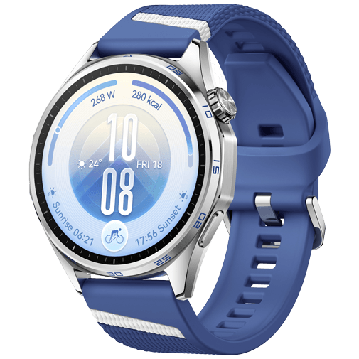 Huawei Huawei Watch GT 7 Smartwatch 46mm Zilver met Blauwe Band