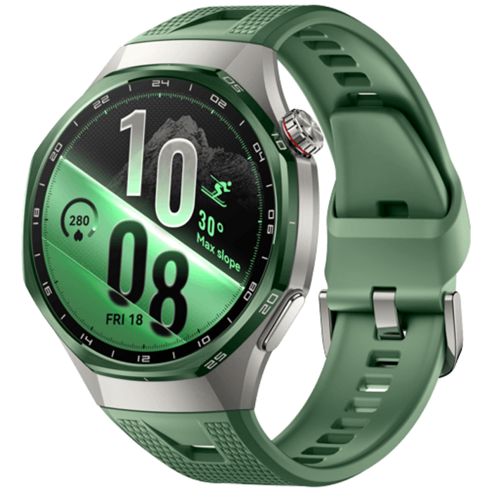 Huawei Huawei Watch GT 7 Pro 46mm Smartwatch - Zilver met Groene Band