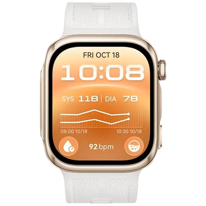 Huawei Huawei Watch D3 Smartwatch - Goud met Witte Band