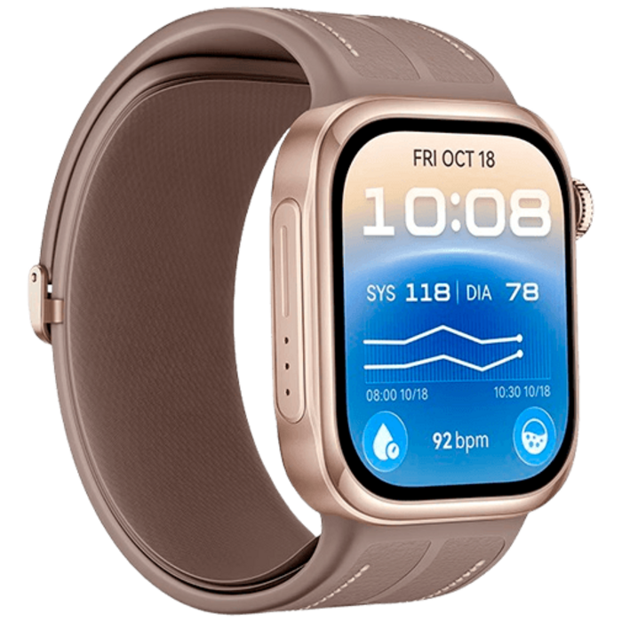 Huawei Huawei Watch D3 Smartwatch - Goud met Bruine Band