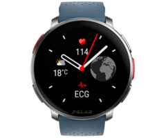 Polar Polar Vantage V3 Sporthorloge Zilver met Blauwe Siliconenband