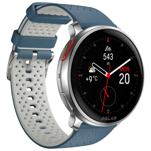 Polar Polar Vantage V3 Sporthorloge Zilver met Blauwe Siliconenband