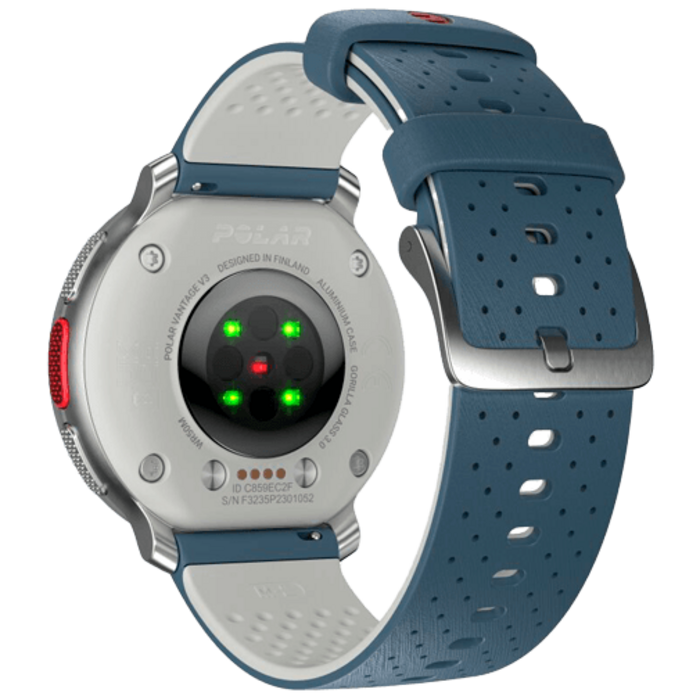 Polar Polar Vantage V3 Sporthorloge Zilver met Blauwe Siliconenband
