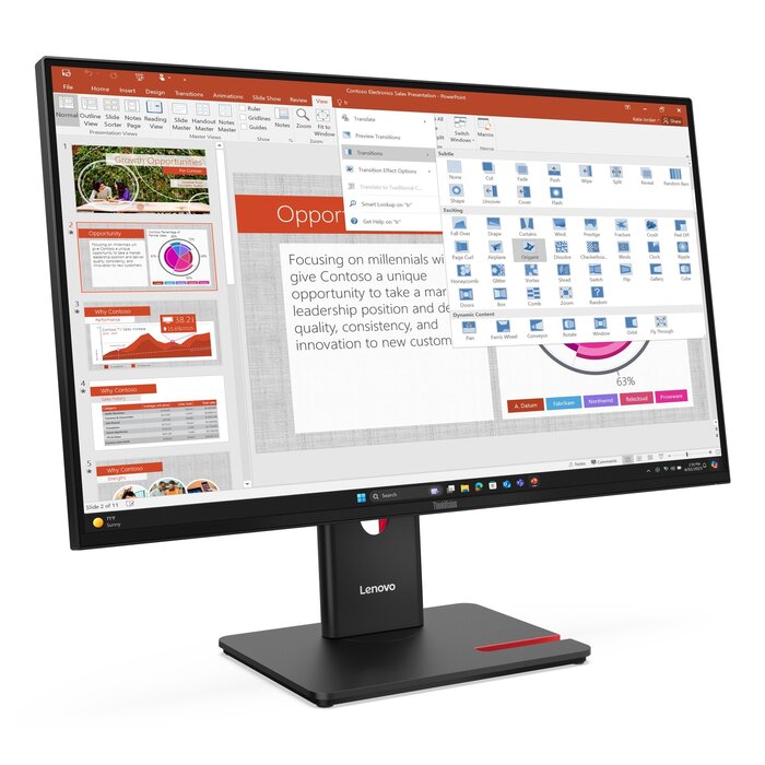 Lenovo Lenovo ThinkVision T27-40 27 inch Full HD IPS Monitor met USB-hub