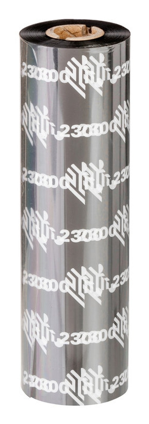 Zebra 2300 Wax Lint 84mm x 74m Zwart (12 Stuks) - 02300GS06407