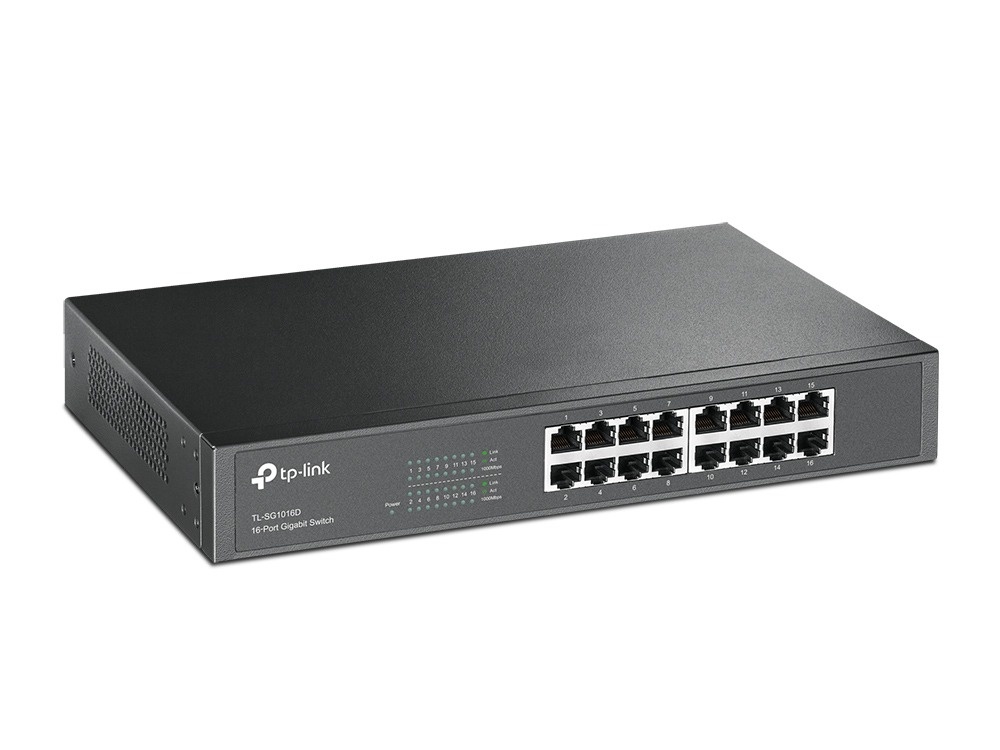 TP-Link TP-Link TL-SG1016D 16-Poorts Gigabit Switch (Unmanaged Rackmount)