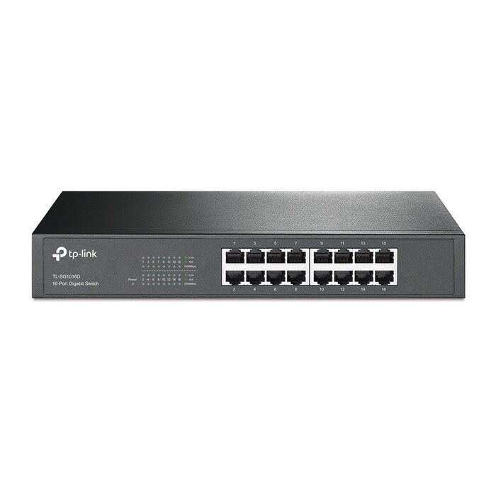 TP-Link TP-Link TL-SG1016D 16-Poorts Gigabit Switch (Unmanaged Rackmount)