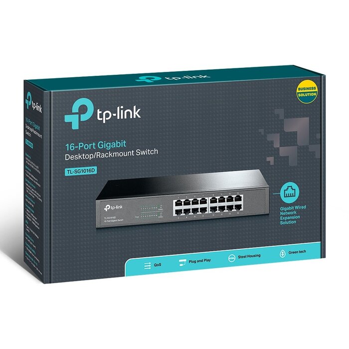TP-Link TP-Link TL-SG1016D 16-Poorts Gigabit Switch (Unmanaged Rackmount)