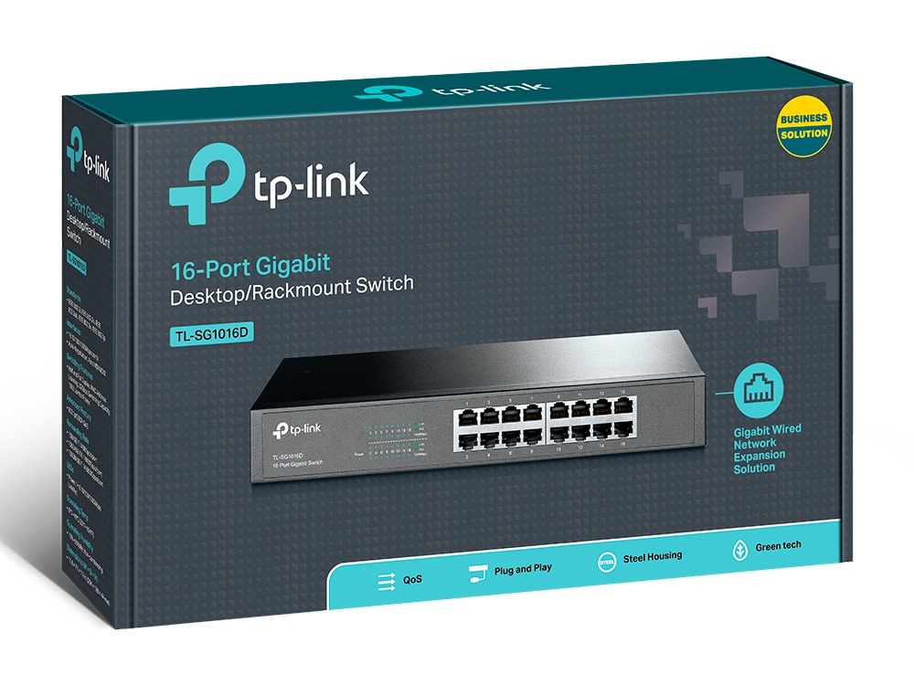 TP-Link TP-Link TL-SG1016D 16-Poorts Gigabit Switch (Unmanaged Rackmount)
