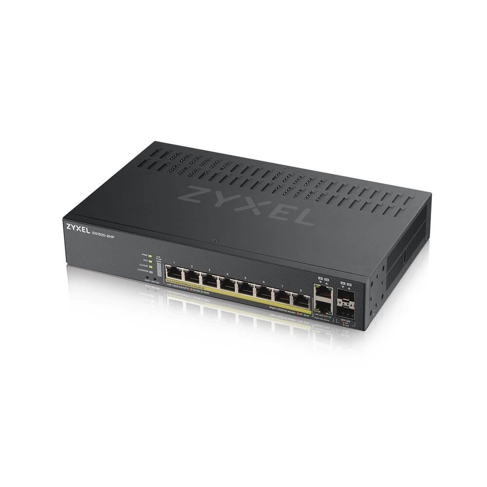 Zyxel Zyxel GS1920-8HPV2 Smart Managed 8-Poorts PoE+ Switch (130W)