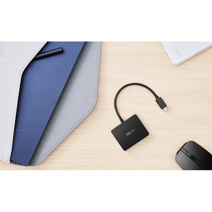 Asus ASUS DC100 USB-C Mini Dock - 4K HDMI, USB 3.2 & 100W PD - Zwart
