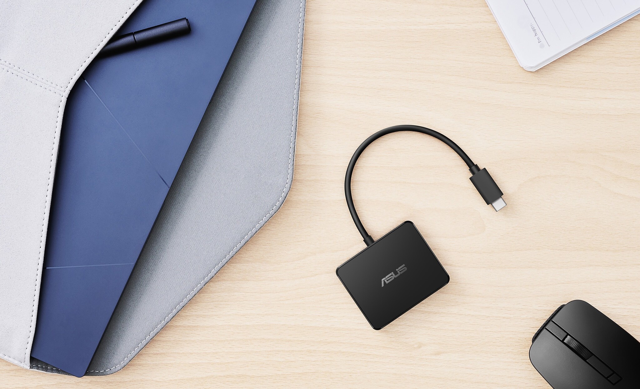 Asus ASUS DC100 USB-C Mini Dock - 4K HDMI, USB 3.2 & 100W PD - Zwart