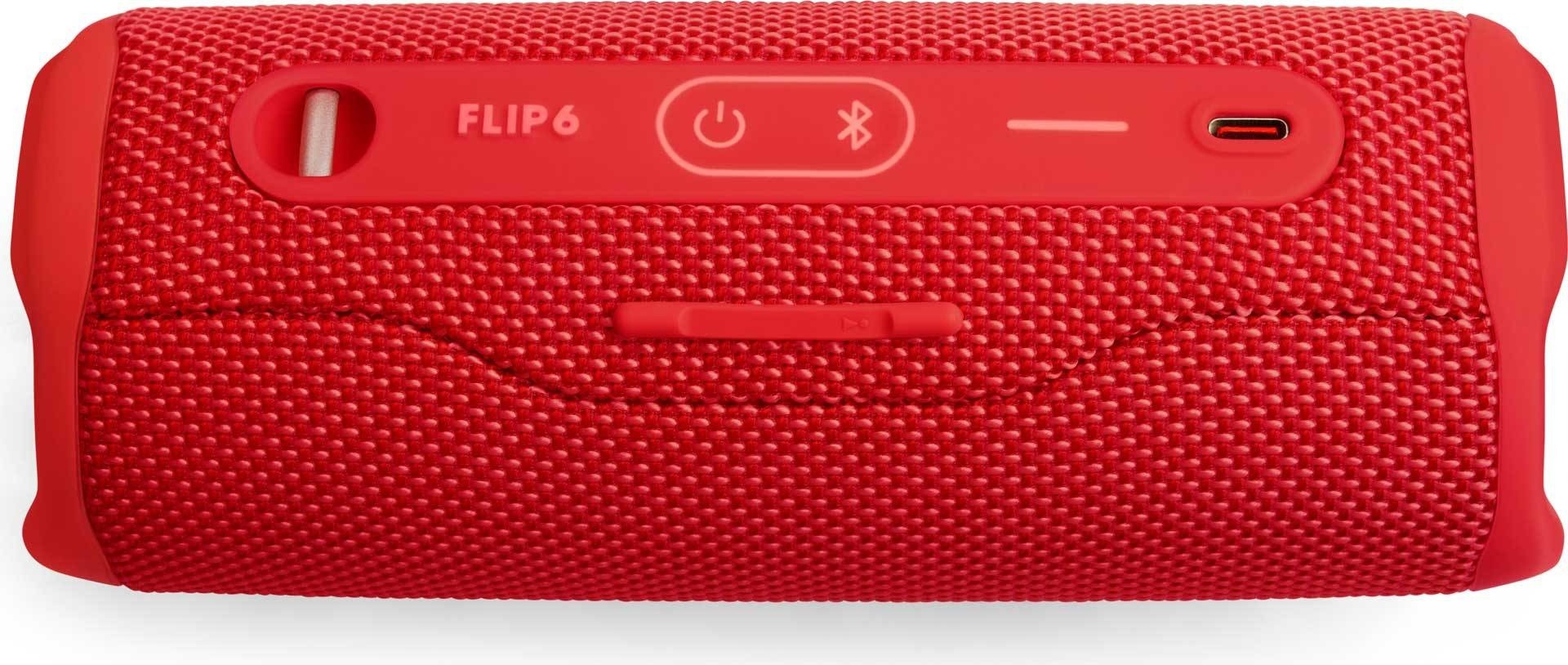 JBL JBL Flip 6 Rood - Draadloze Bluetooth Speaker 20W, foto 5 van 6