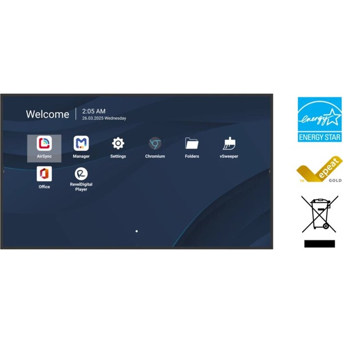 VIEWSONIC ViewSonic CDE7531-1C 75 inch 4K Display Android 14 (500 nits, 24/7)