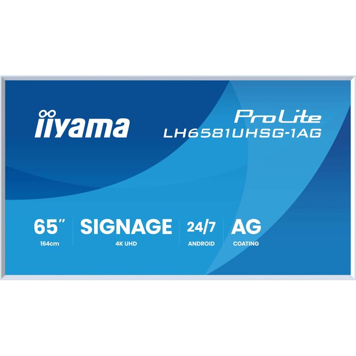 iiyama iiyama ProLite LH6581UHSG-1AG 65" 4K UHD Signage Display - 24/7 Wit