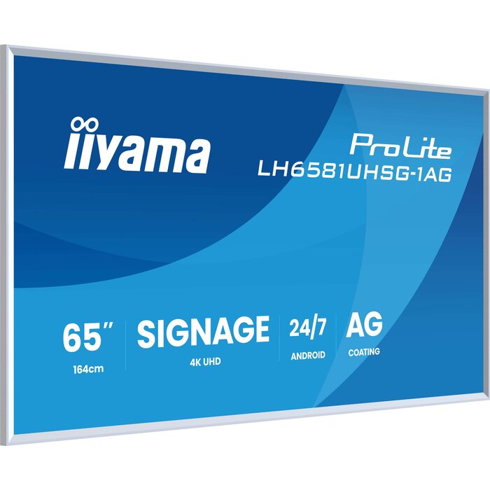 iiyama iiyama ProLite LH6581UHSG-1AG 65" 4K UHD Signage Display - 24/7 Wit