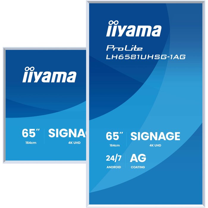 iiyama iiyama ProLite LH6581UHSG-1AG 65" 4K UHD Signage Display - 24/7 Wit