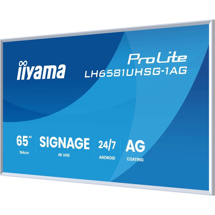iiyama iiyama ProLite LH6581UHSG-1AG 65" 4K UHD Signage Display - 24/7 Wit