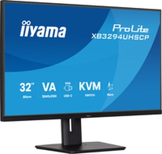 iiyama iiyama ProLite XB3294UHSCP-B1 32" 4K Monitor met USB-C Dock & KVM