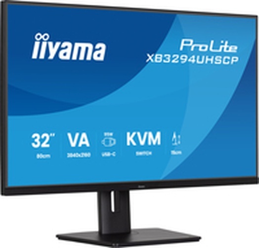iiyama iiyama ProLite XB3294UHSCP-B1 32" 4K Monitor met USB-C Dock & KVM