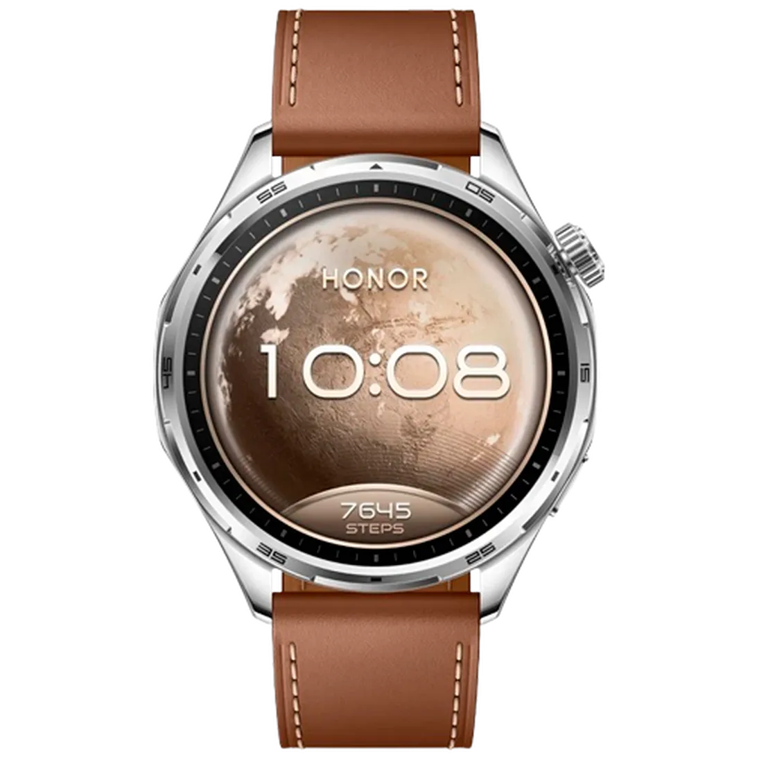 Honor Honor Watch 6 Smartwatch - Bruin Leer & Roestvrijstaal