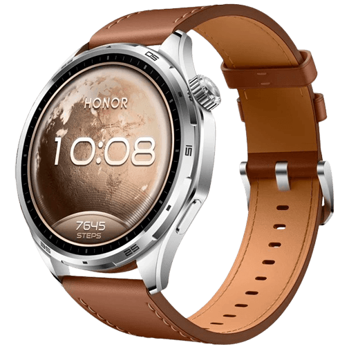 Honor Honor Watch 6 Smartwatch - Bruin Leer & Roestvrijstaal
