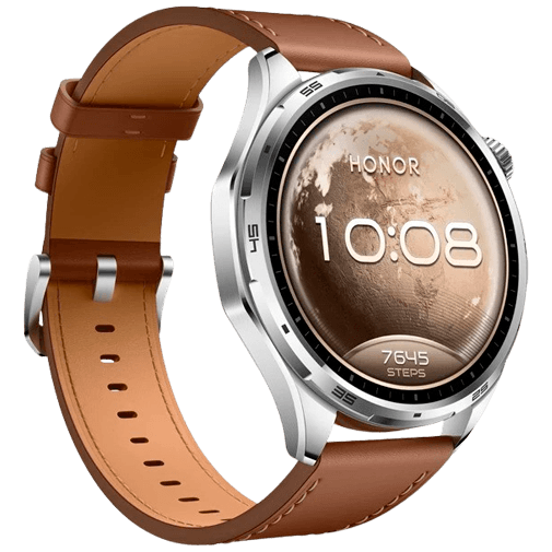 Honor Honor Watch 6 Smartwatch - Bruin Leer & Roestvrijstaal