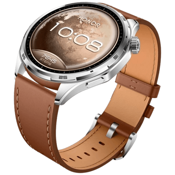 Honor Honor Watch 6 Smartwatch - Bruin Leer & Roestvrijstaal