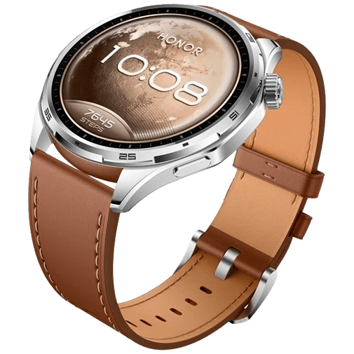 Honor Honor Watch 6 Smartwatch - Bruin Leer & Roestvrijstaal