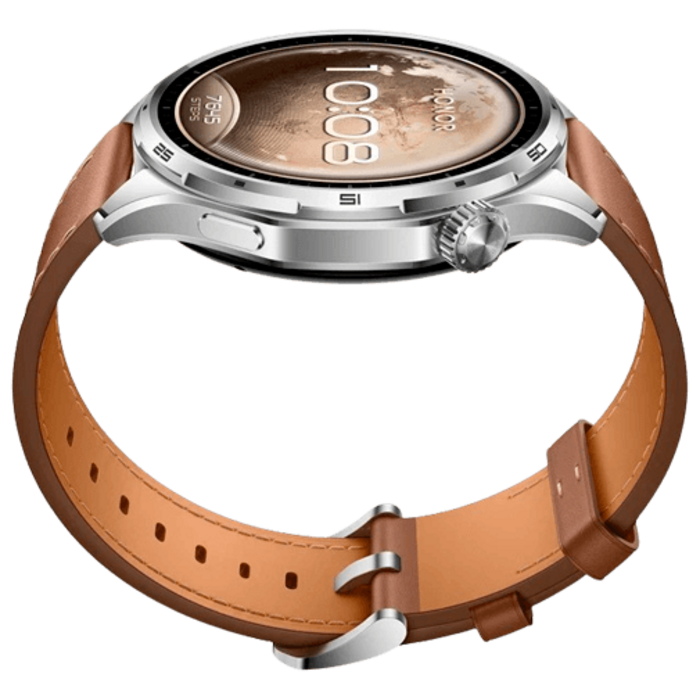 Honor Honor Watch 6 Smartwatch - Bruin Leer & Roestvrijstaal