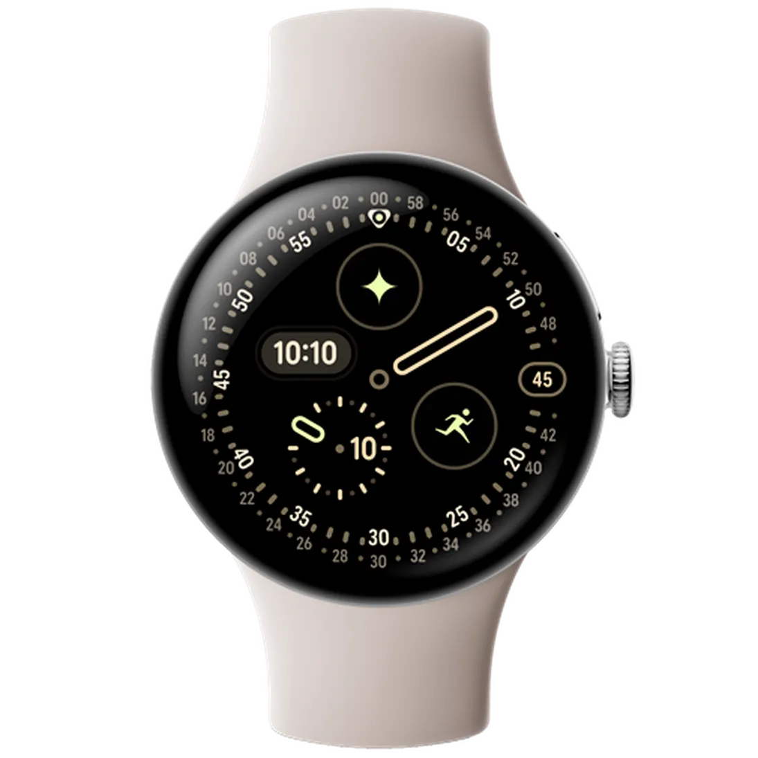Google Google Pixel Watch 4 4G 41mm Smartwatch - Zilver met Beige Band