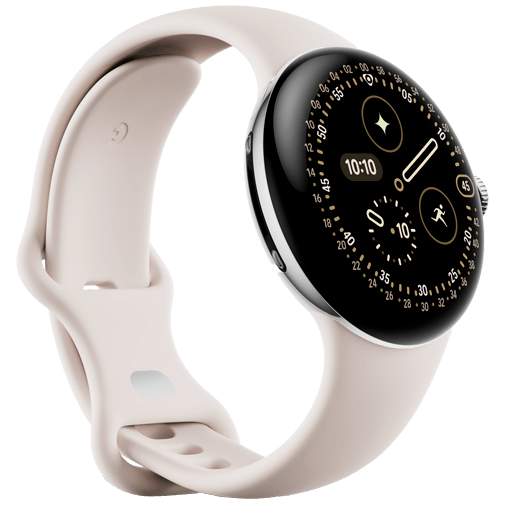 Google Google Pixel Watch 4 4G 41mm Smartwatch - Zilver met Beige Band